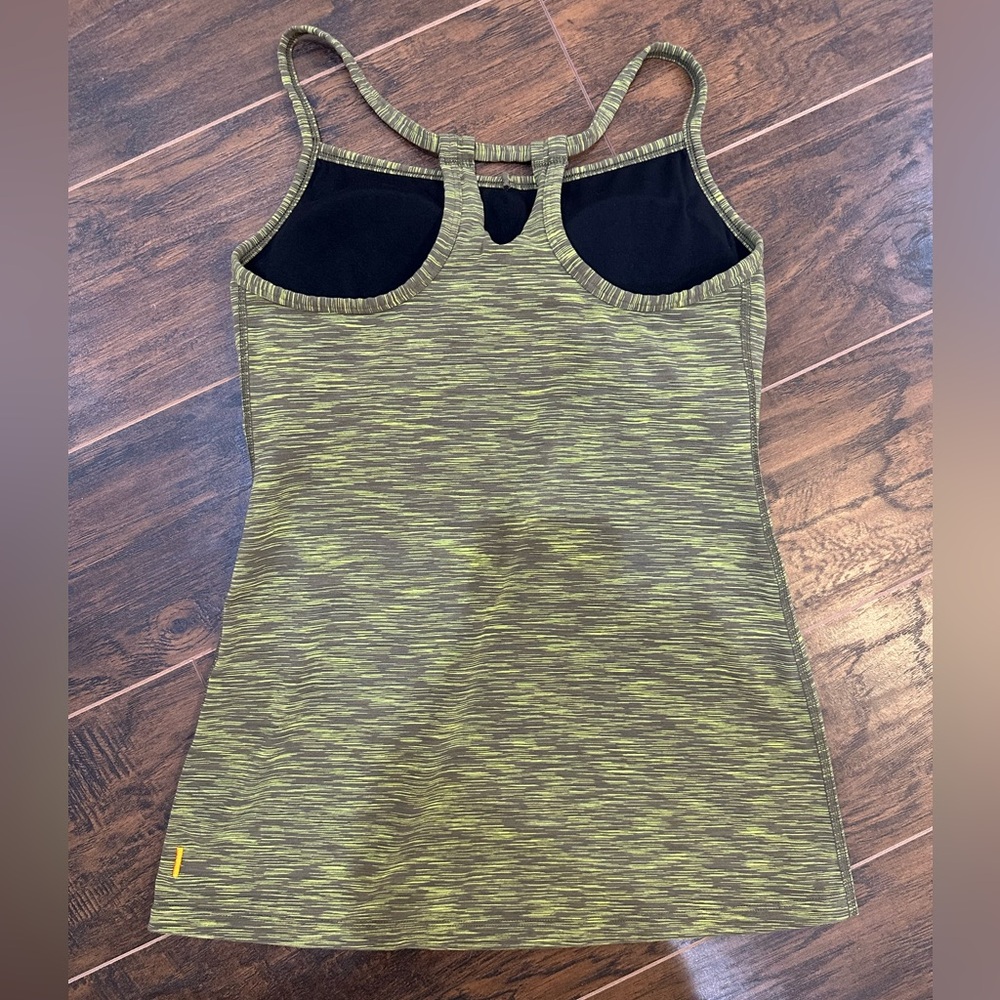 Lucy Green and Grey Cut Out Tank Top